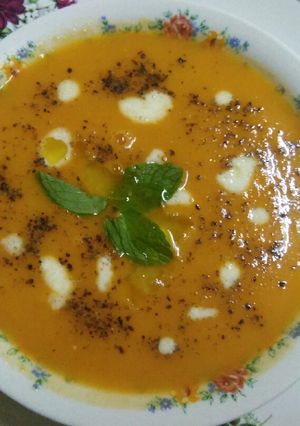 A picture of Pumpkin veg soup.