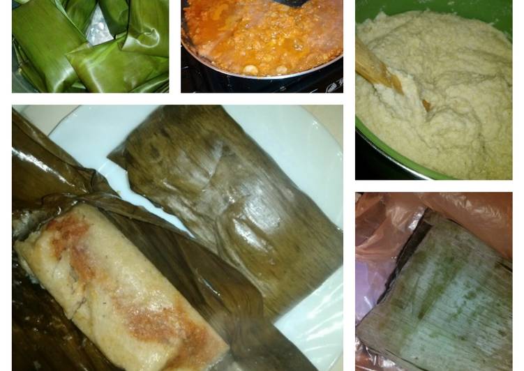 Tamales de calabaza con camarón