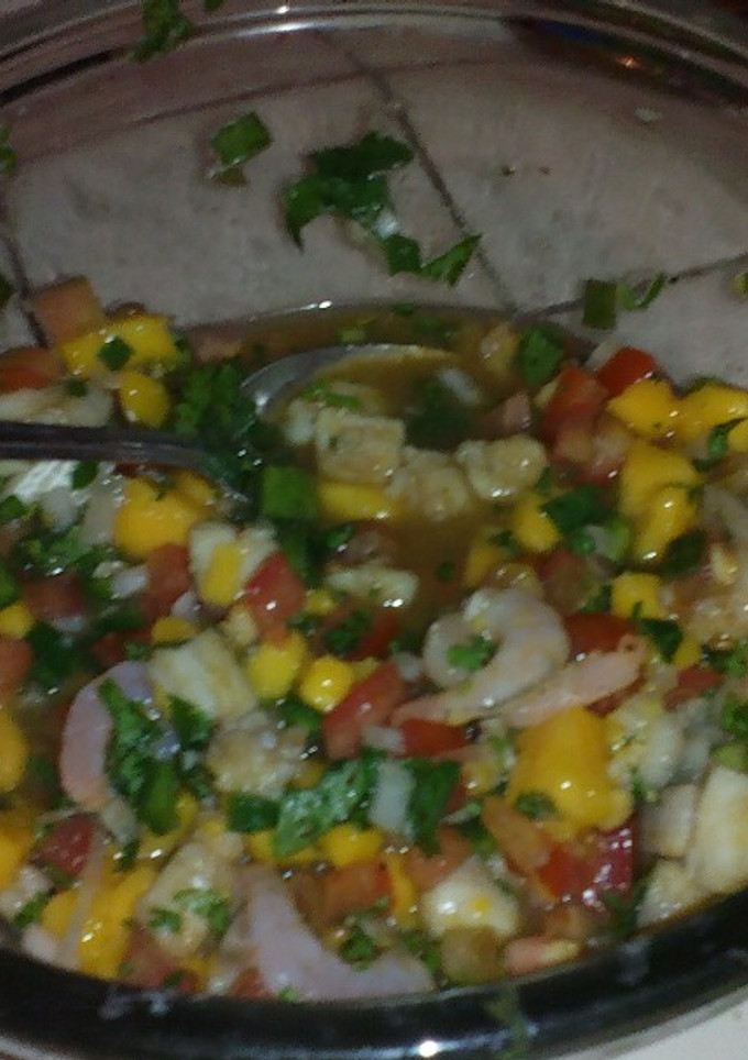 Una foto de Ceviche de pescado, versión Eddy