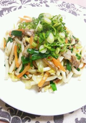 A picture of Salt-Flavored Stir-Fried Udon.