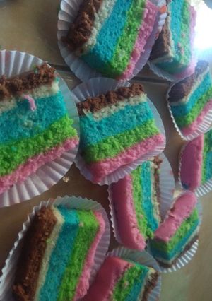 Foto resep Bolu lapis pelangi