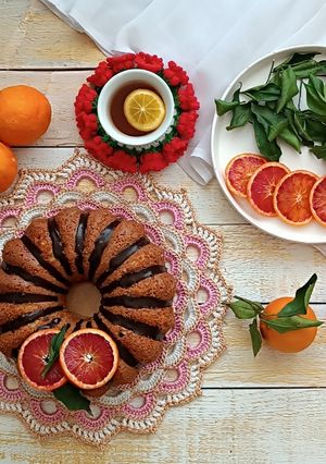عکسی از دستور کیک ماست پرتقالی✨