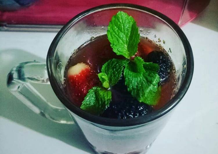 Resep Berry mint tea, Mudah Banget