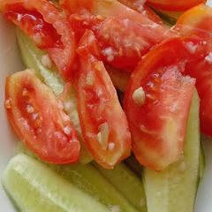Cucumber tomato Salad A picture of Cucumber tomato Salad.