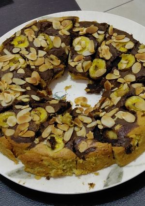 Foto resep 56. Banana Cake Coklat Almond