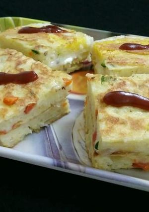 A picture of Bread Cheese Omelette.
