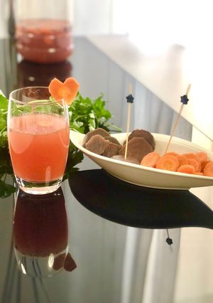 Une photo de Boisson indienne au carottes et betteraves rouges