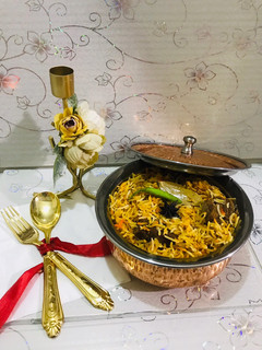 A picture of Mutton biryani.