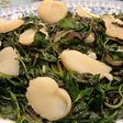 Cơ trai (cồi mai) xào húng quế