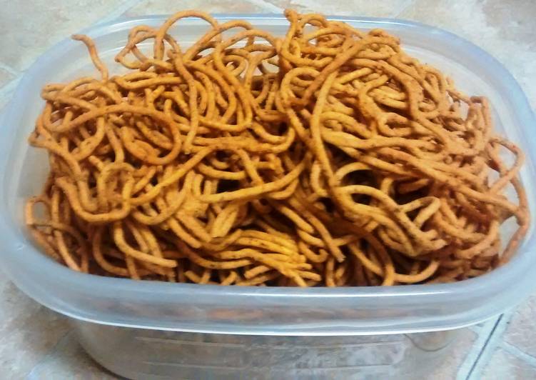 Simple Way to Prepare Super Quick Homemade Sev (Gram flour noodles)