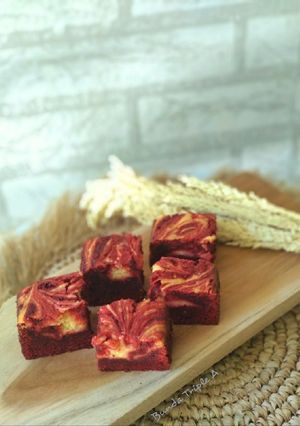 Foto resep Red velvet cream cheese brownies