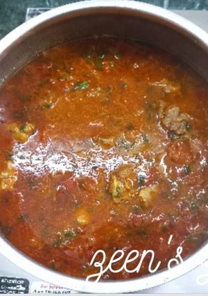 A picture of Hyderabadi Methi Tamatar Gosht.