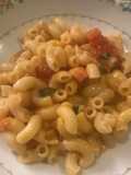 Pasta de coditos con queso