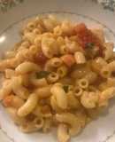 Pasta de coditos con queso