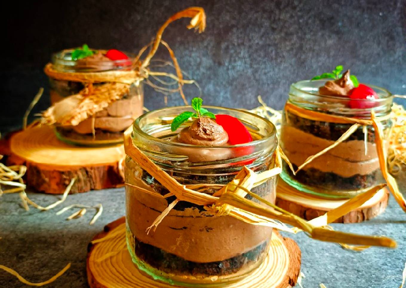 Chocolate Mousse Jar Cake