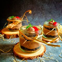 A picture of Chocolate Mousse Jar Cake.