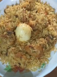 A picture of Egg biryani.