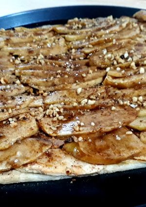 Una foto de Hojaldrada de manzanas