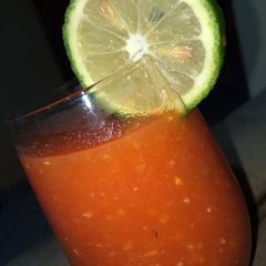 Watermelon/ pineapple smoothie A picture of Watermelon/ pineapple smoothie.