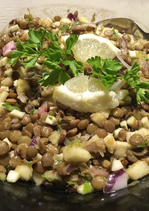 Lencsesaláta recept fotója