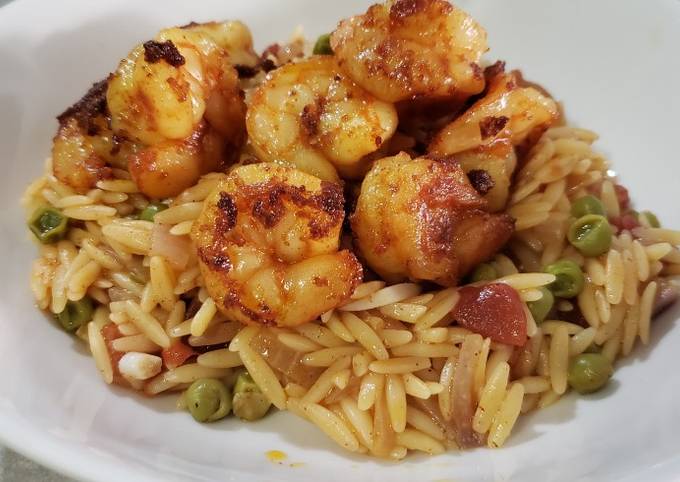 Simple Way to Make Ultimate Orzo pasta with shrimp