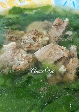 Hình của món Canh cải ngọt nấu lưỡi heo.