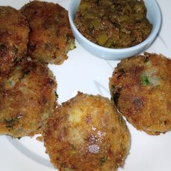 A picture of Roasted Masala Cutlets.