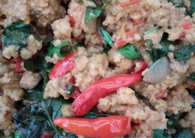 Bagaimana Menyiapkan Oncom kemangi pedas nampoool, Bikin Ngiler