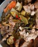 Dưa cải kho heo quay