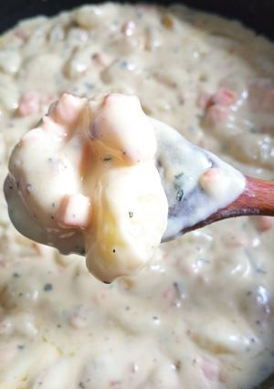 Une photo de Gnocchis crémeux au saumon fumé