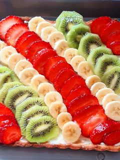 صورة لوصفة تارت الفواكه 🍌🍓بكريمة الكاسترد