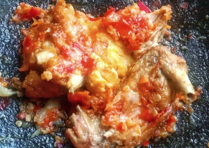 Resep Sambal Ayam geprek 1 porsi, Menggugah Selera