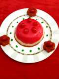 Red Velvet Rava Pudding with Carrot Halwa