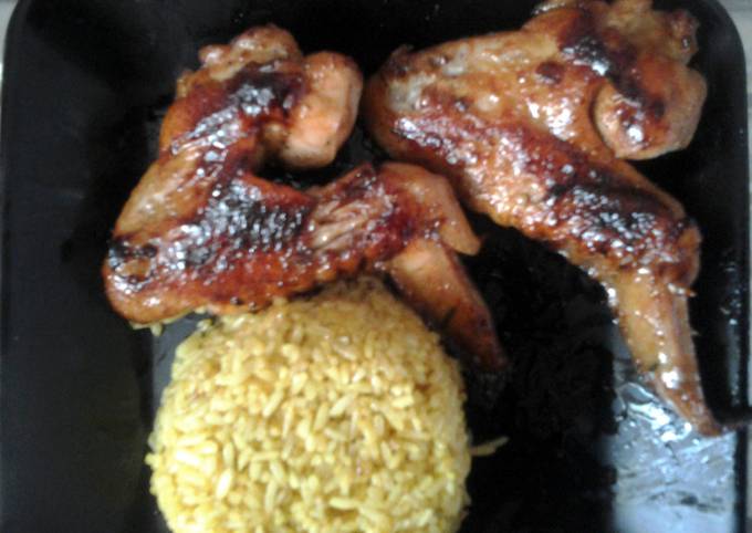 chicken wings with honey garlic marinade sauce