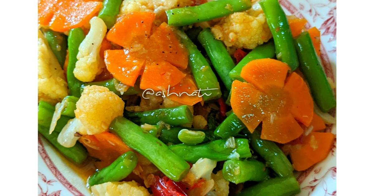 Resipi Sayur Campur Tumis Udang Kering Oleh Afun Ashriati Cookpad