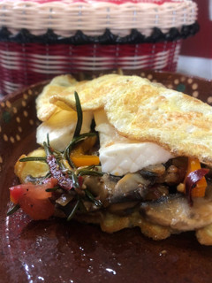 Una foto de Omelette de champiñones