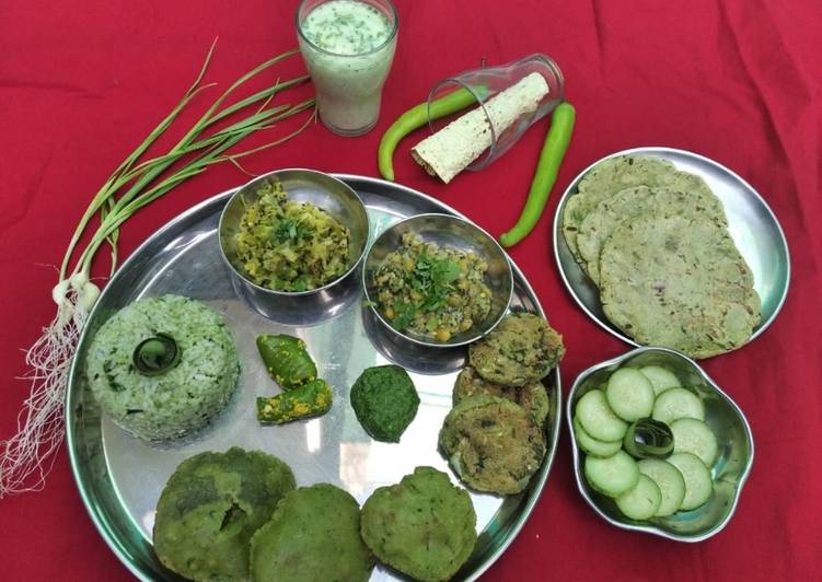 Simple Way to Prepare Super Quick Homemade Green thali
