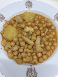 Una foto de Garbanzos con sepia