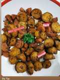 Roasted baby potatoes with ham n sausage