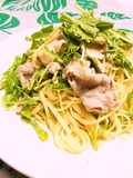 Chilled Pork Shabu-Shabu and Mizuna Cold Pasta