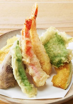 A picture of Tempura Made with Rice Flour.