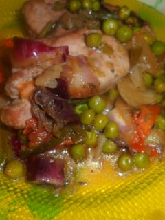 Una foto de Bifes de cerdo al verdeo