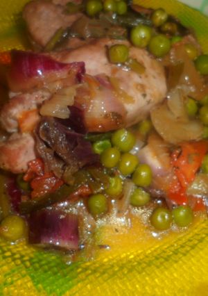 Una foto de Bifes de cerdo al verdeo