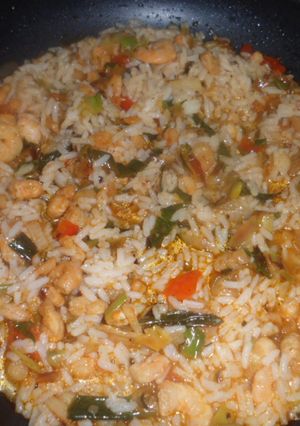 Una foto de Sencillamente arroz con camarones