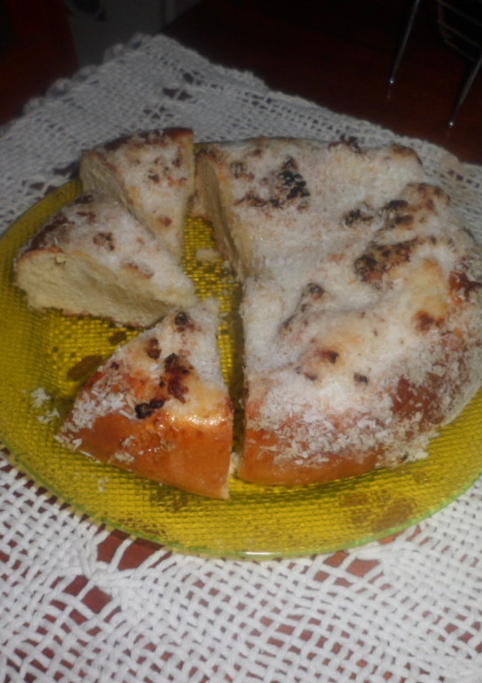 Una foto de Torta con levadura y coco