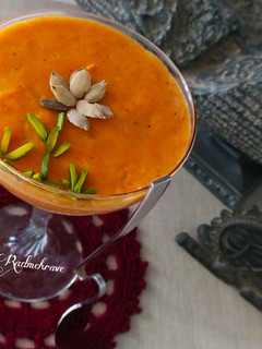عکسی از دستور پودینگ کدو حلوایی