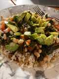 Brown Rice with Beans and Spinach