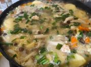 Gambar egg drop soup seafood