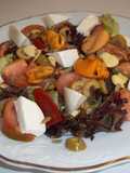 Ensalada de mejillones y queso blanco