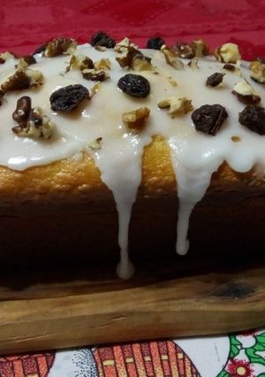 Una foto de Budín de naranja, limón y crema de leche